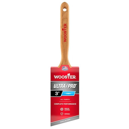 Wooster 3" Angle Sash Firm, Nylon/Polyester Bristle, Paint Brush 4174